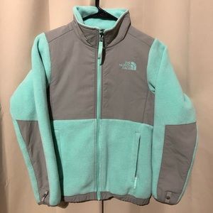 Girls’ Denali mint blue north face jacket